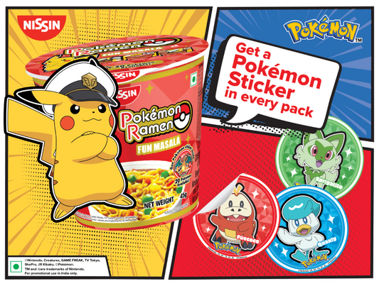 Ready to experience the ultimate flavourful adventure? We’ve just levelled up the noodle game with India’s first-ever instant noodles for kids in a cup format – Nissin Pokémon Ramen!